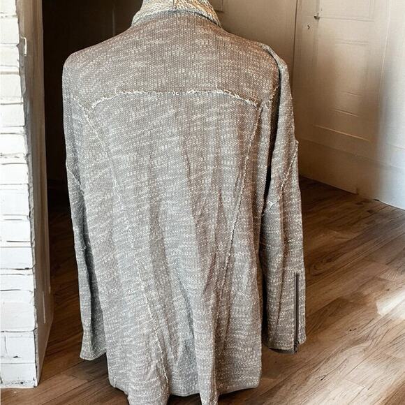 Free People In the Loop Grey Waterfall Cardigan Small - Picture 3 of 13